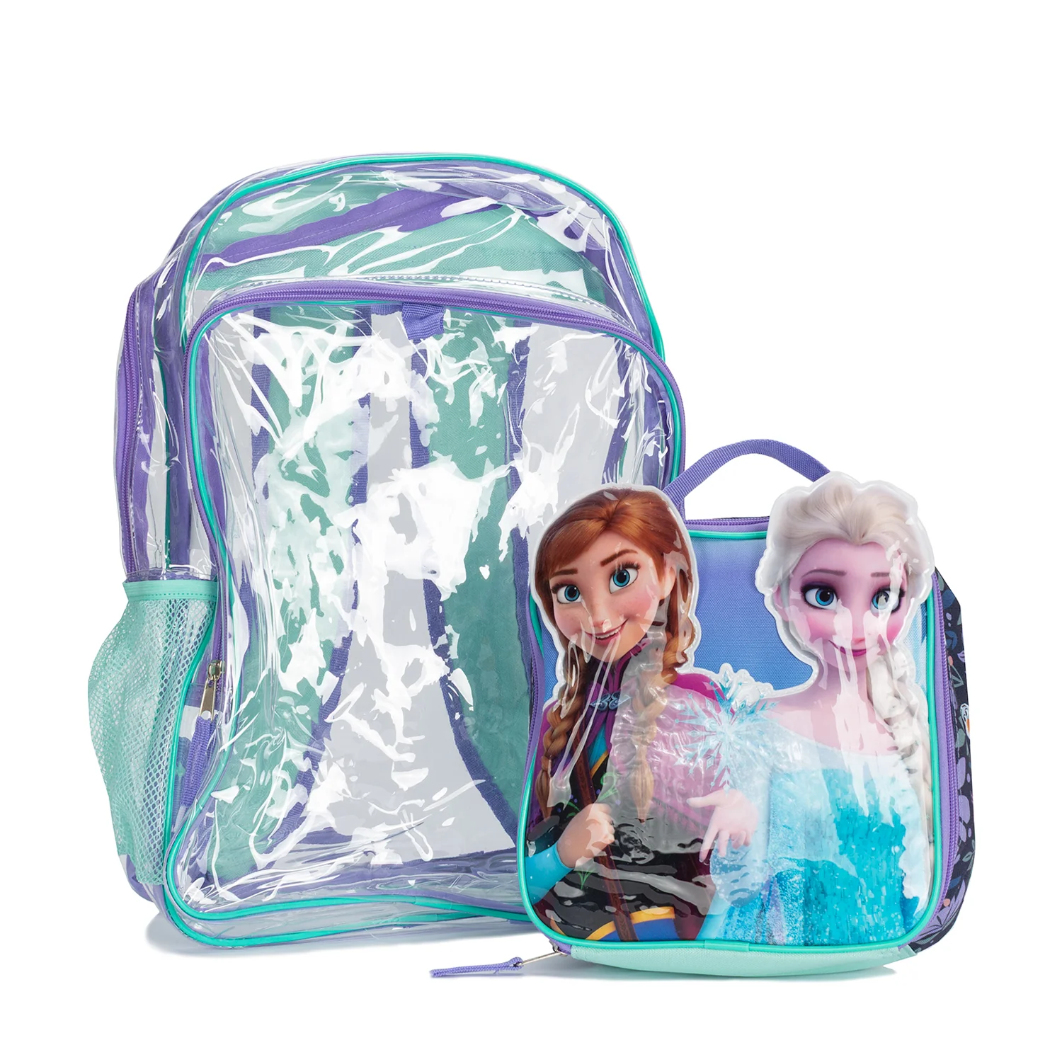 2 PC Frozen Clear Backpack Lunch Set